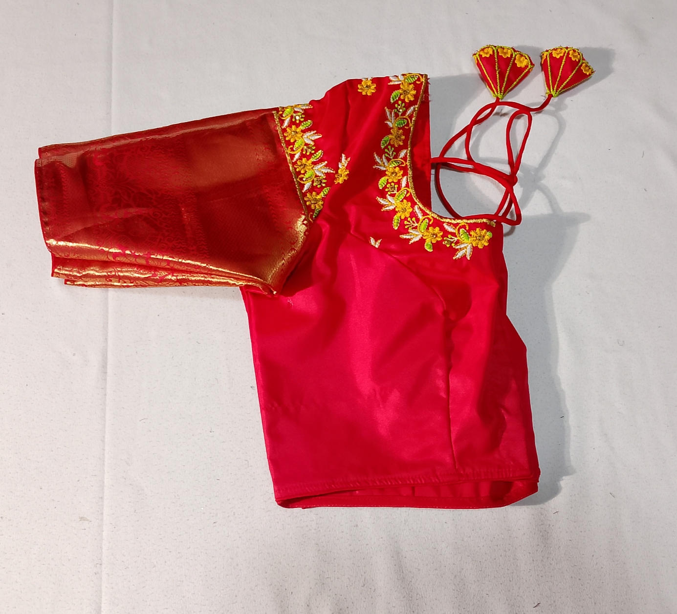 N895:Ready To Ship Beautiful Semi Kanchipattu Saree With Stitched Embroidery Work Blouse N895:Ready To Ship Beautiful Semi Kanchipattu Saree With Stitched Embroidery Work Blouse