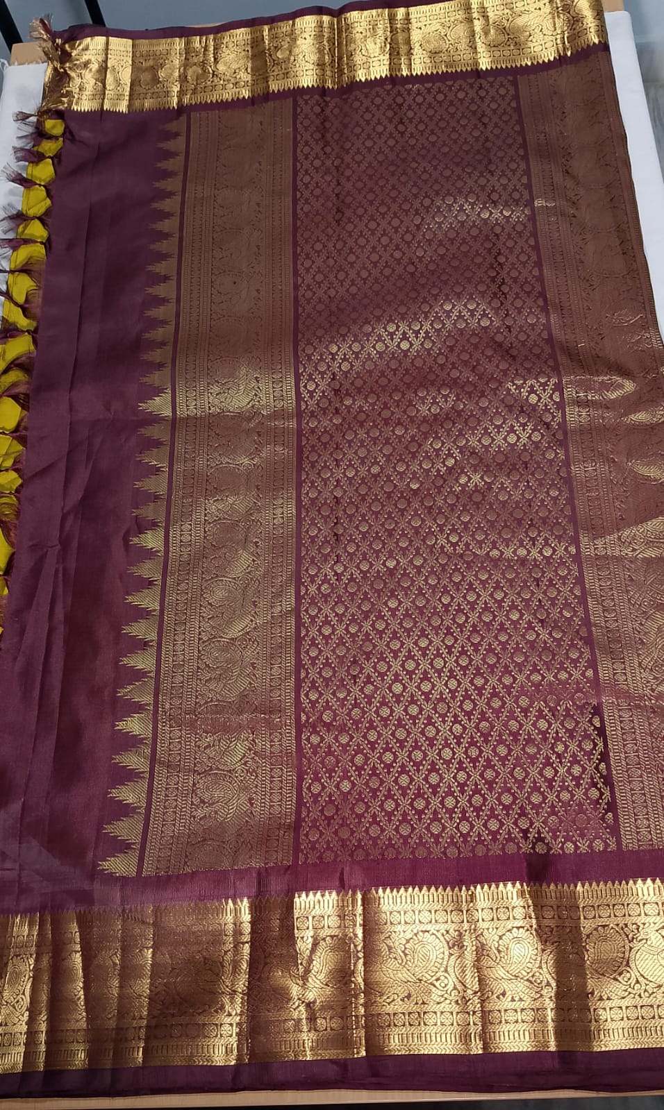 N940:Ready To Ship Beautiful Pure Kanchipattu Saree With Stitched Maggam Work Blouse N940:Ready To Ship Beautiful Pure Kanchipattu Saree With Stitched Maggam Work Blouse