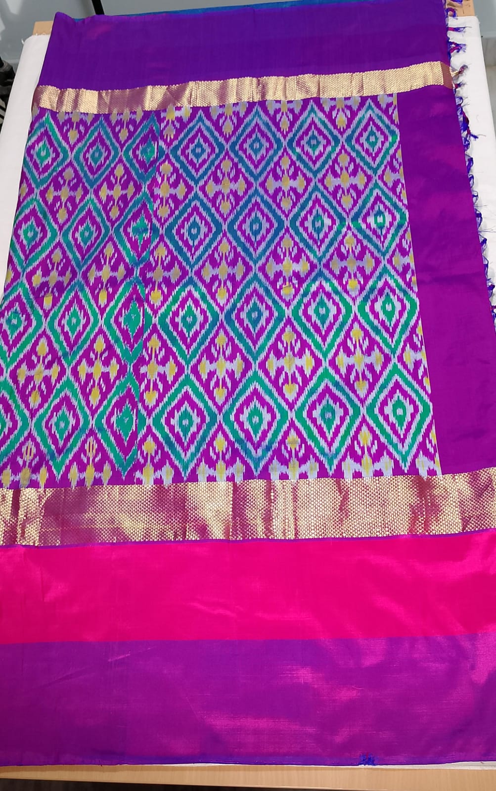 N942: Ready To Ship Beautiful Pure Handloom Ikkat Saree With Stitched Blouse N942: Ready To Ship Beautiful Pure Handloom Ikkat Saree With Stitched Blouse