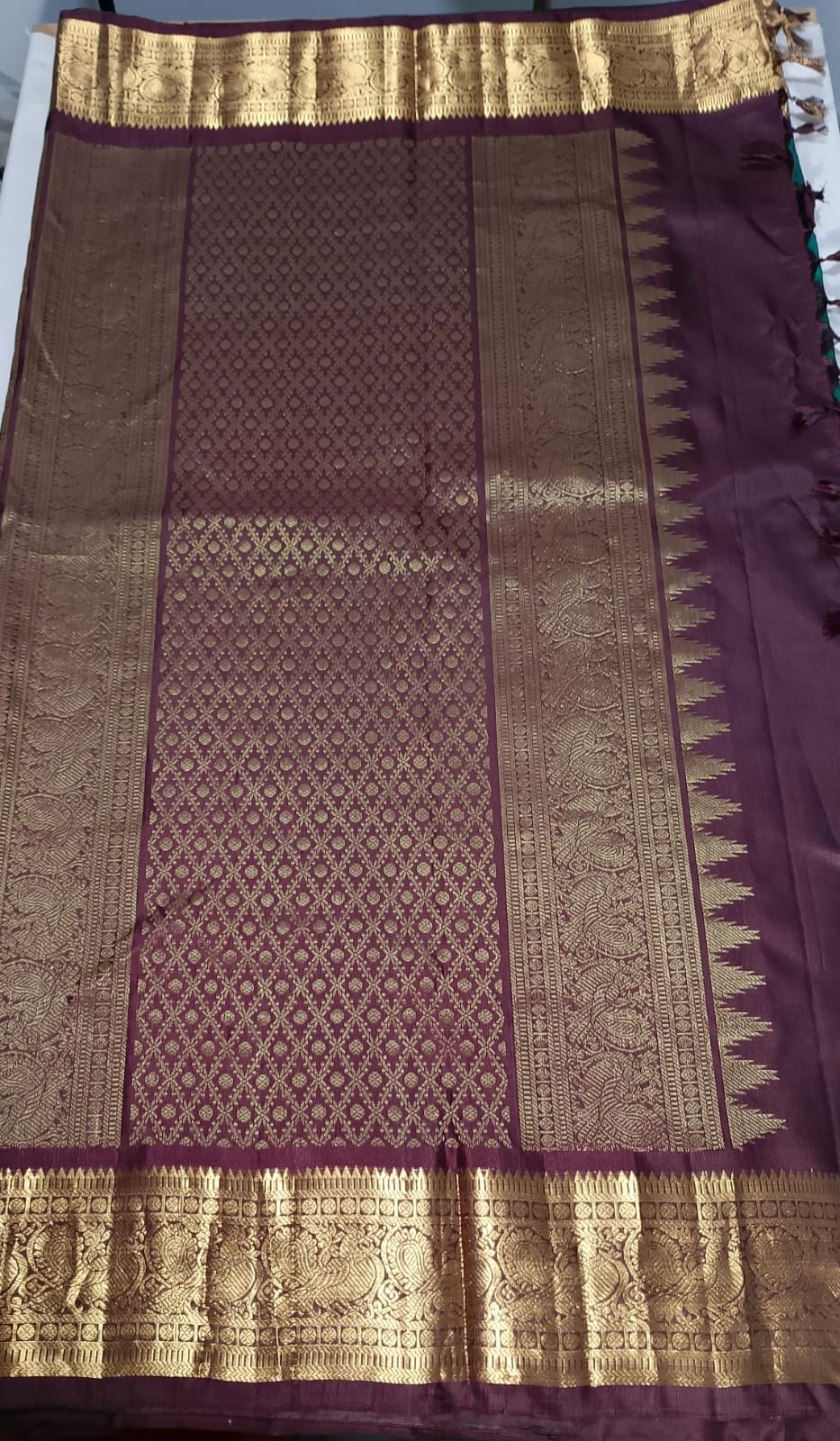 N947:Ready To Ship Beautiful Pure Kanchipattu Saree With Stitched Maggam Work Blouse N947:Ready To Ship Beautiful Pure Kanchipattu Saree With Stitched Maggam Work Blouse