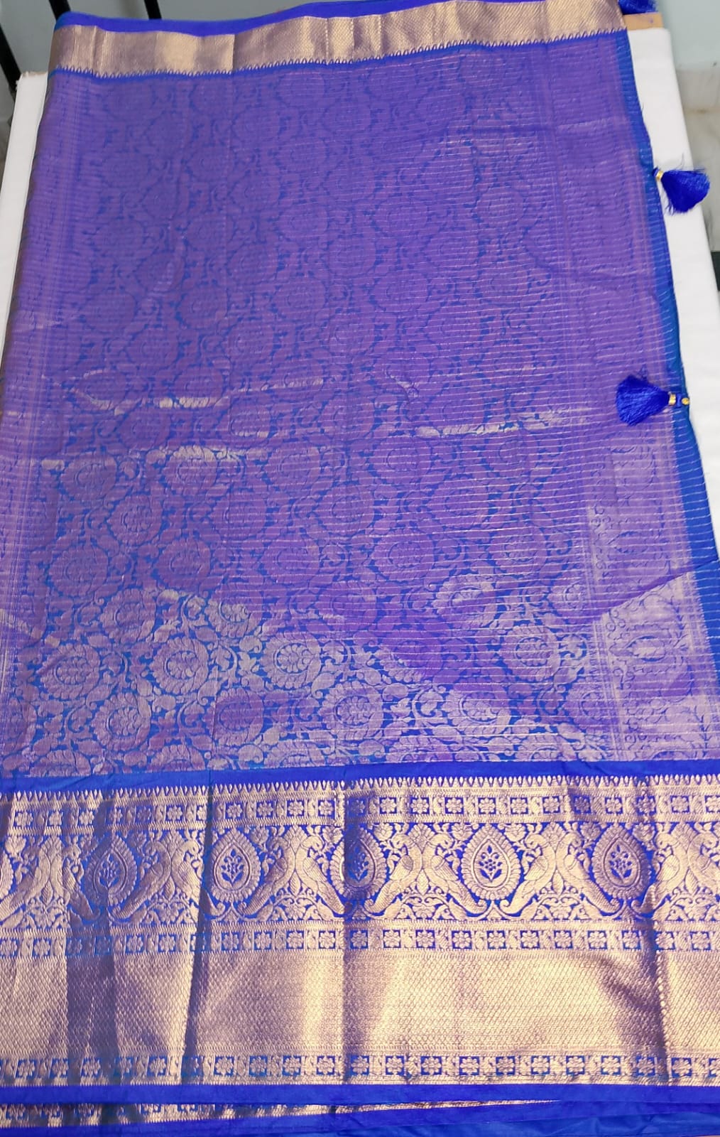 N967:Ready To Ship Beautiful Vintage Gadwal Saree With Stitched Blouse