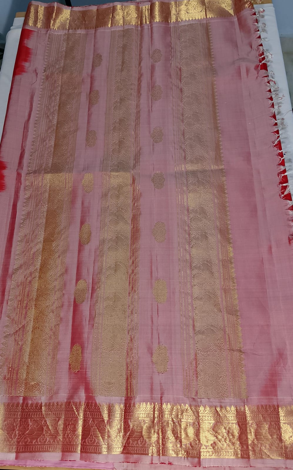 N995:Ready To Ship Beautiful Pure Kanchipattu Saree With Stitched Maggam Work Blouse