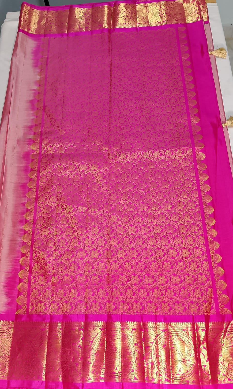 N997:Ready To Ship Beautiful Pure Kanchipattu Saree With Stitched Maggam Work Blouse