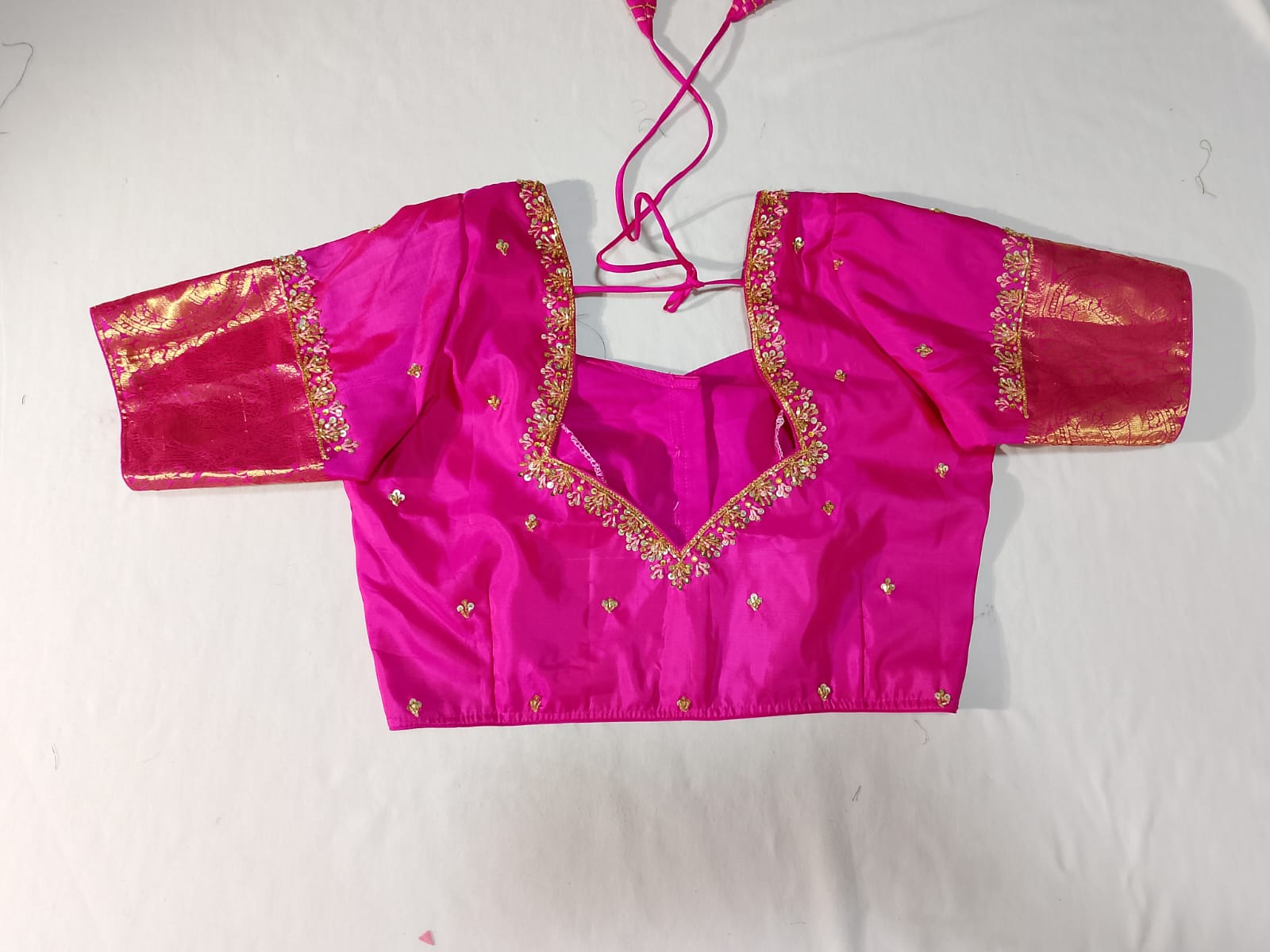N997:Ready To Ship Beautiful Pure Kanchipattu Saree With Stitched Maggam Work Blouse
