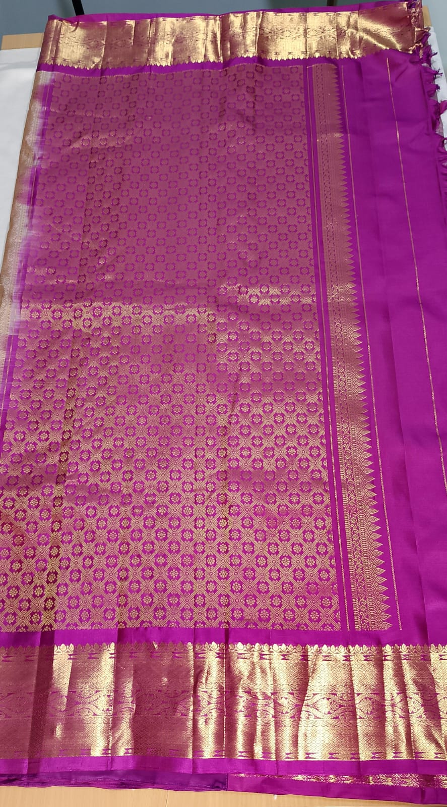 N998:Ready To Ship Beautiful Pure Kanchipattu Saree With Stitched Maggam Work Blouse