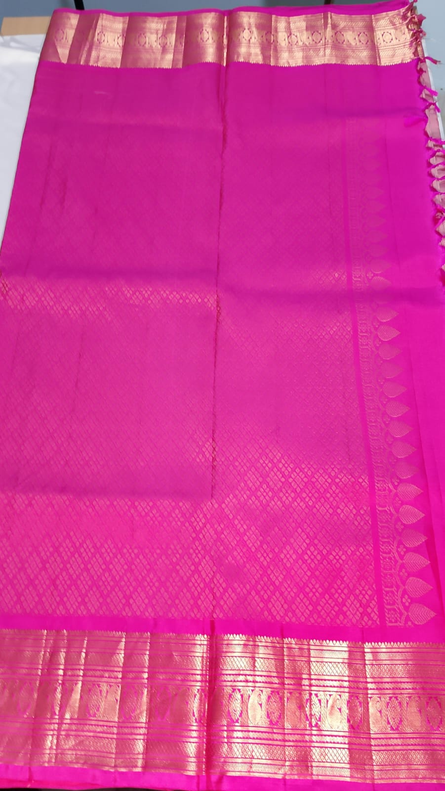 N1027:Ready To Ship Beautiful Pure Kanchipattu Saree With Stitched Maggam Work Blouse