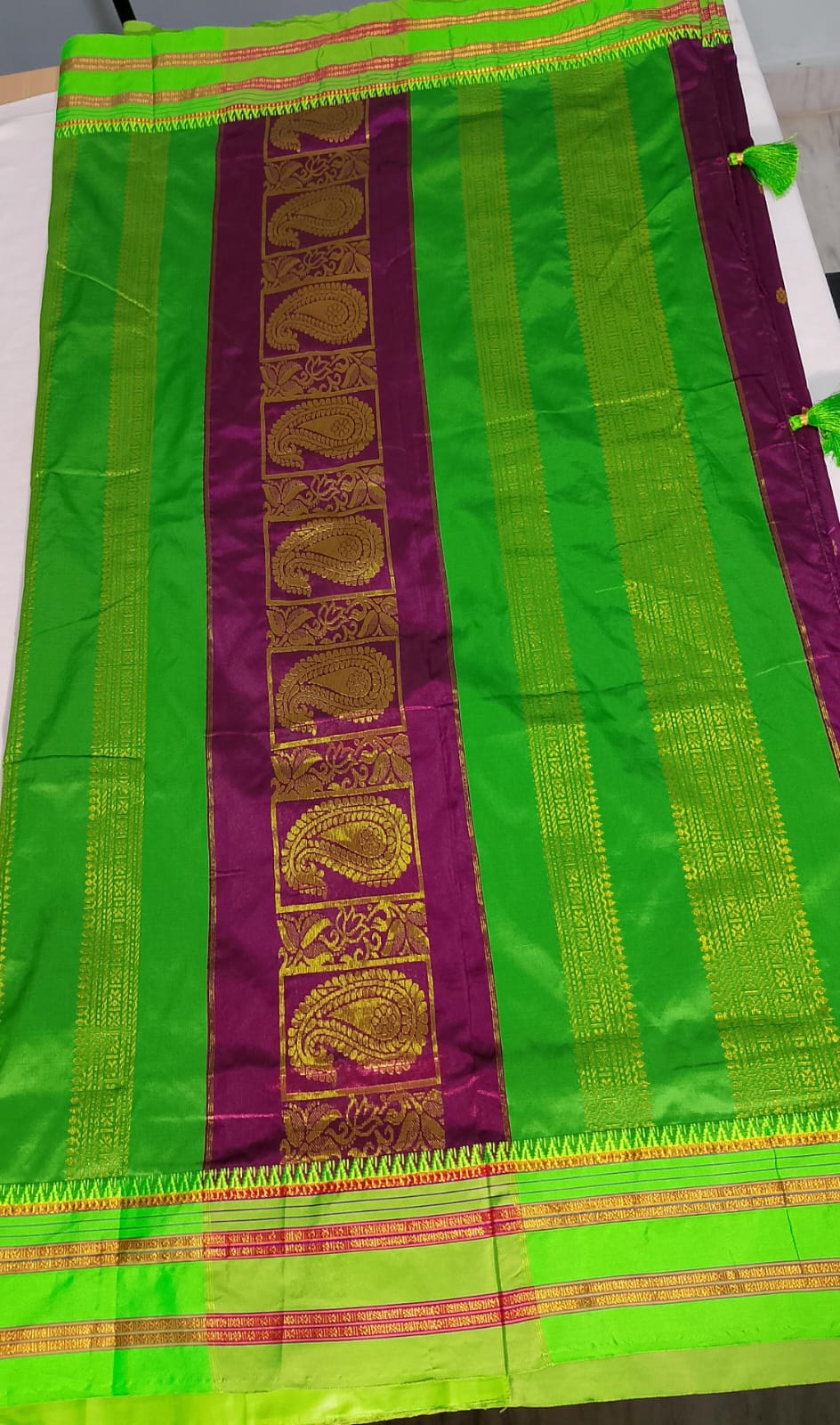 N1031: Ready To Ship Beautiful Narayanpet Silk Saree With Stitched Blouse