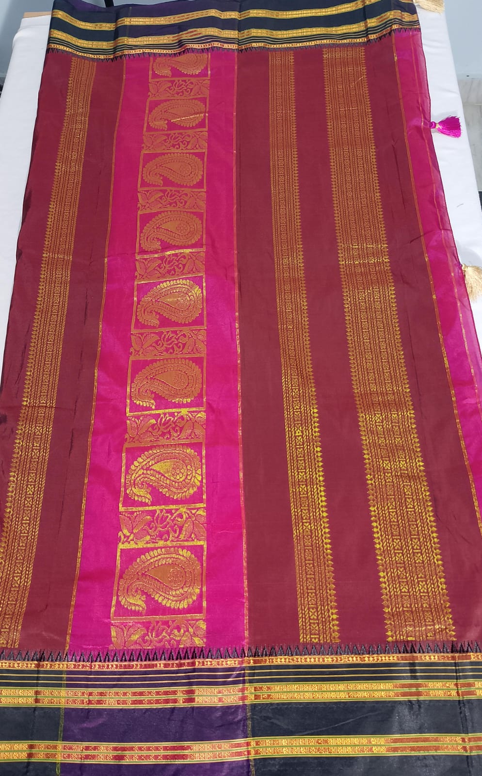 N1033: Ready To Ship Beautiful Narayanpet Silk Saree With Stitched Blouse N1033: Ready To Ship Beautiful Narayanpet Silk Saree With Stitched Blouse