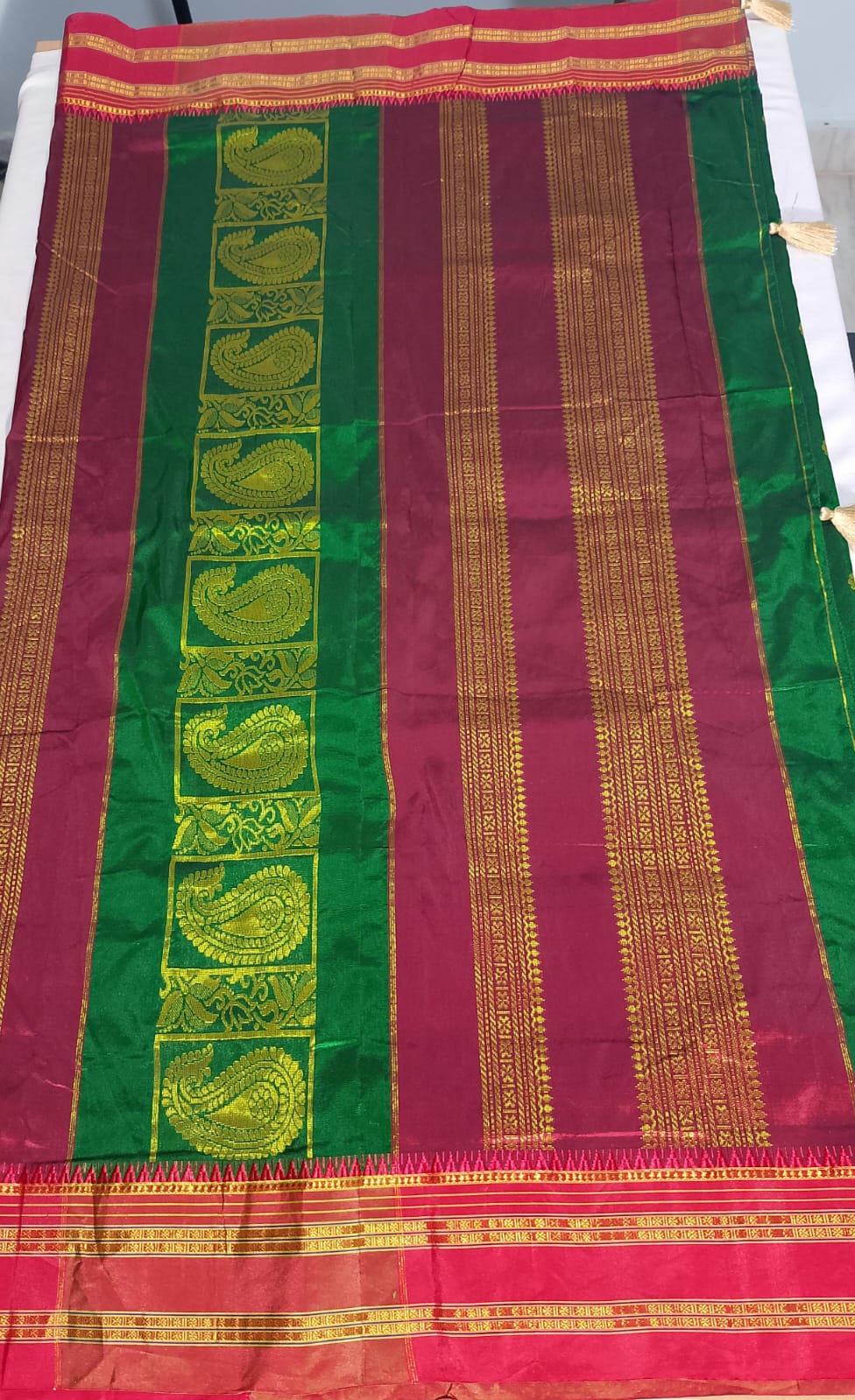 N1035: Ready To Ship Beautiful Narayanpet Silk Saree With Stitched Blouse N1035: Ready To Ship Beautiful Narayanpet Silk Saree With Stitched Blouse