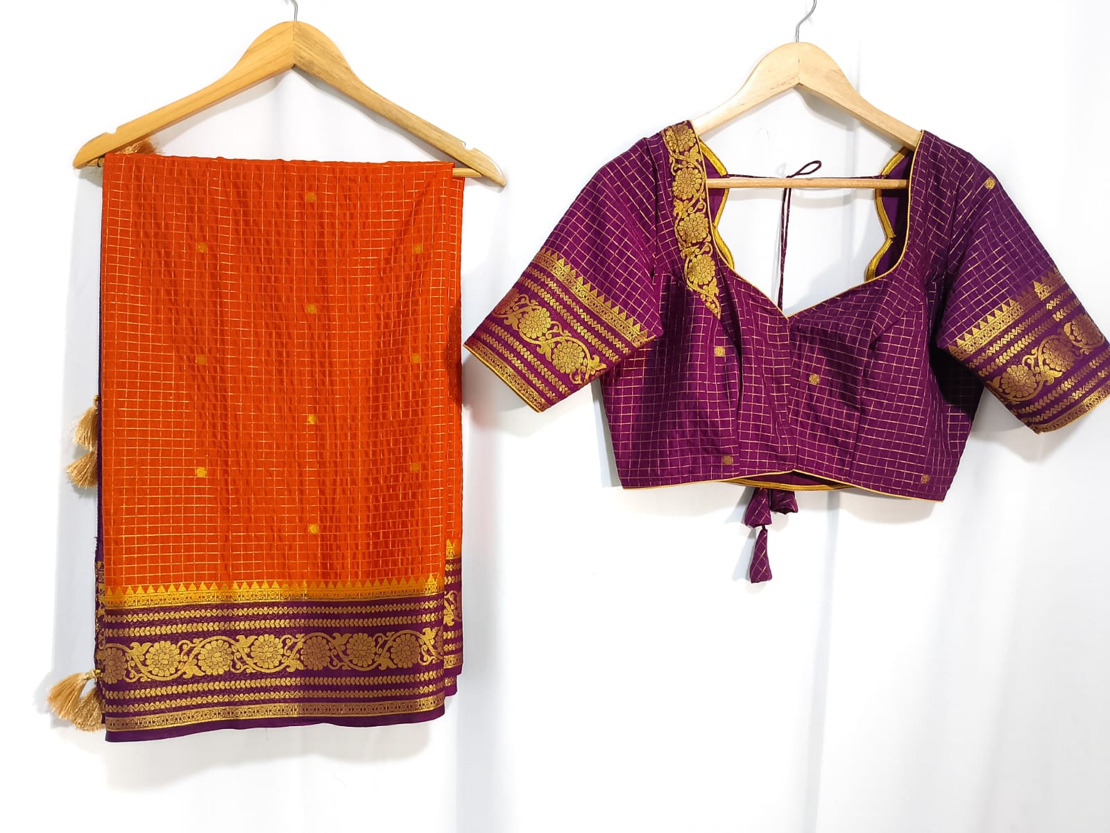 N1064: Ready To Ship Beautiful Mysore Crepe Silk Saree With Stitched Blouse N1064: Ready To Ship Beautiful Mysore Crepe Silk Saree With Stitched Blouse