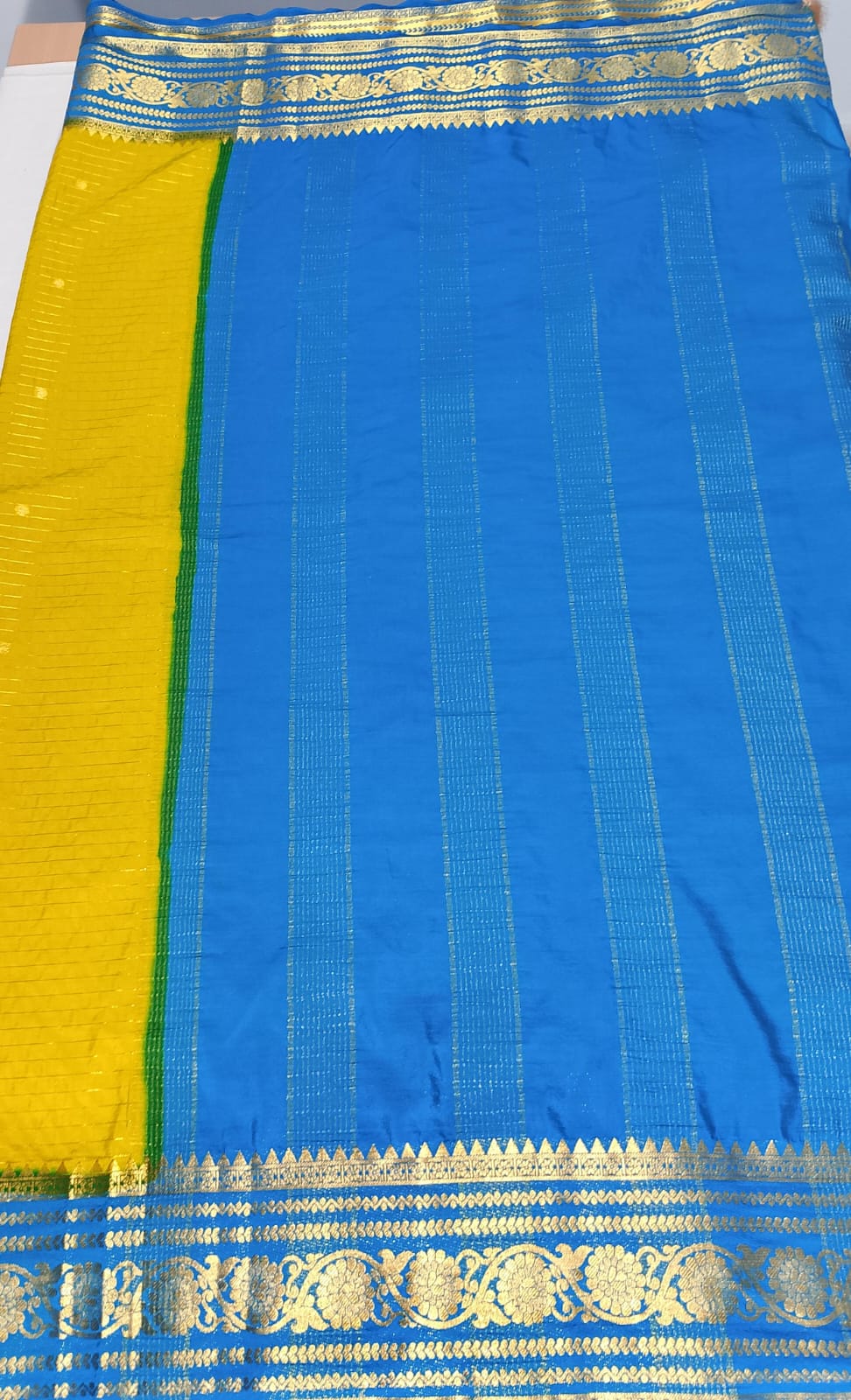 N1067: Ready To Ship Beautiful Mysore Crepe Silk Saree With Stitched Blouse N1067: Ready To Ship Beautiful Mysore Crepe Silk Saree With Stitched Blouse