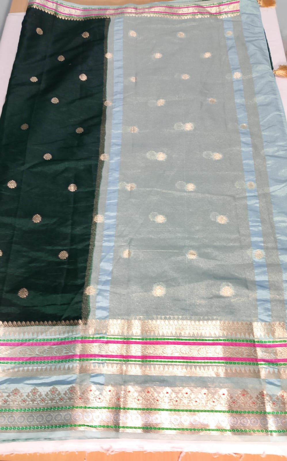 N1071: Ready To Ship Beautiful Banarasi Saree With Stitched Blouse N1071: Ready To Ship Beautiful Banarasi Saree With Stitched Blouse