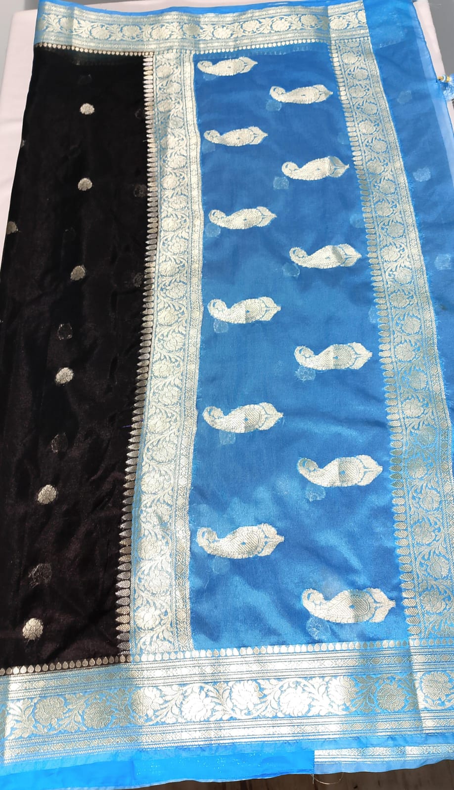 N1074: Ready To Ship Beautiful Banarasi Saree With Stitched Blouse N1074: Ready To Ship Beautiful Banarasi Saree With Stitched Blouse