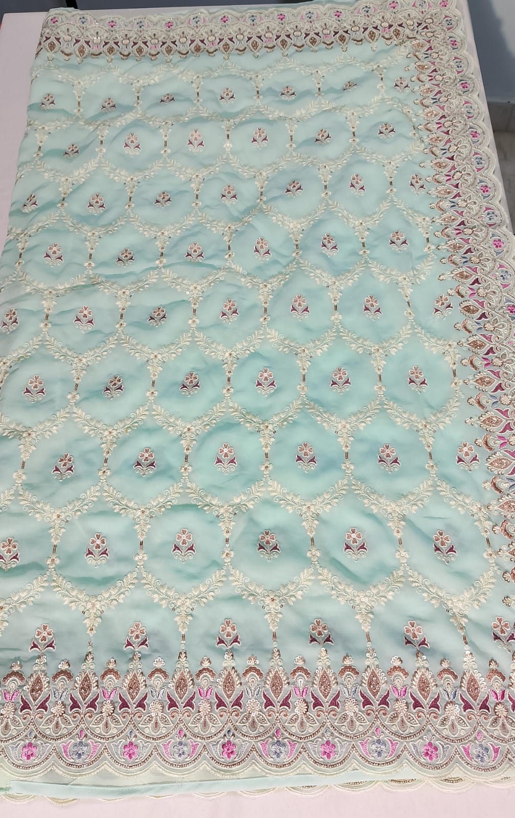 N1118: Ready To Ship Beautiful Saree With Stitched Blouse N1118: Ready To Ship Beautiful Saree With Stitched Blouse