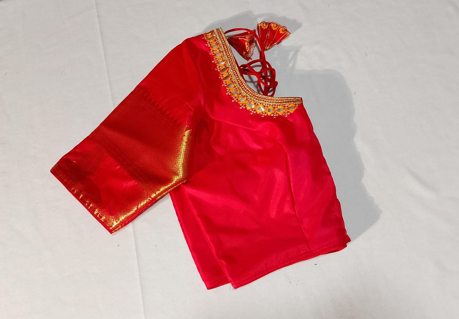N1180: Ready To Ship Beautiful Semi Kanchipattu Saree With Stitched Embroidery Work Blouse N1180: Ready To Ship Beautiful Semi Kanchipattu Saree With Stitched Embroidery Work Blouse