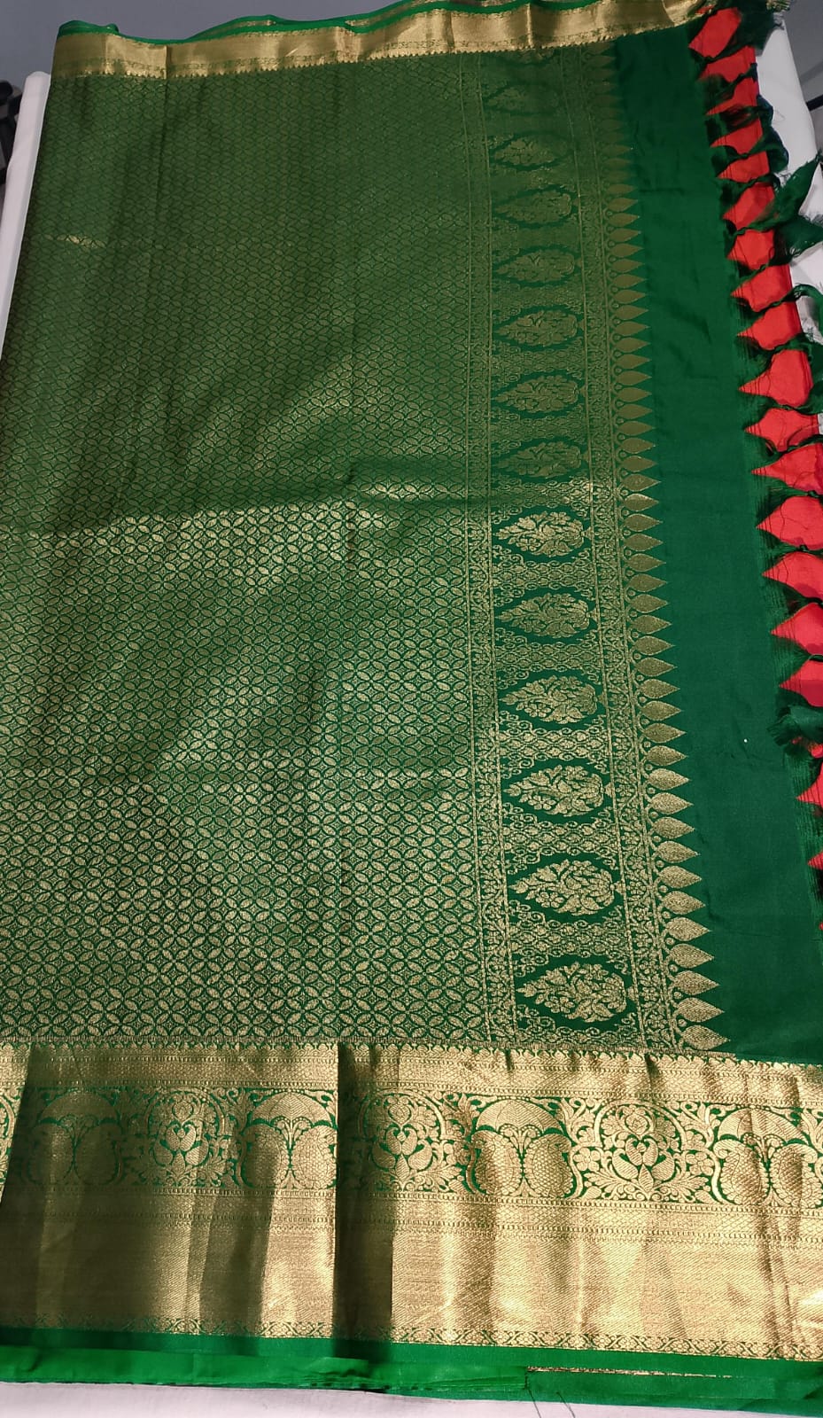 N1181: Ready To Ship Beautiful Semi Kanchipattu Saree With Stitched Embroidery Work Blouse N1181: Ready To Ship Beautiful Semi Kanchipattu Saree With Stitched Embroidery Work Blouse