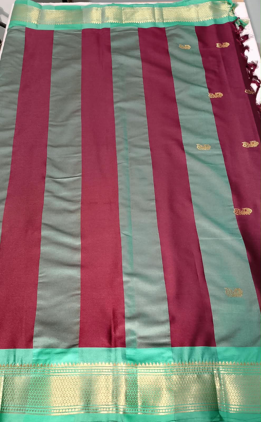 N1254:  Ready To Ship Beautiful Paithani Saree With Unstitched Blouse