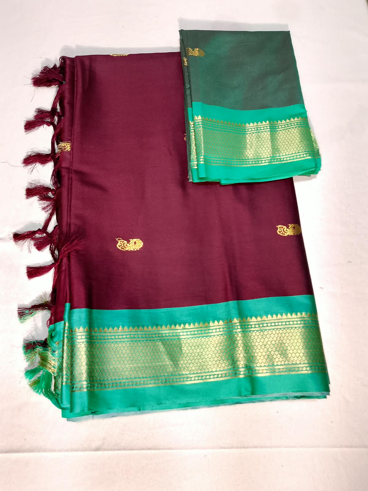 N1254:  Ready To Ship Beautiful Paithani Saree With Unstitched Blouse