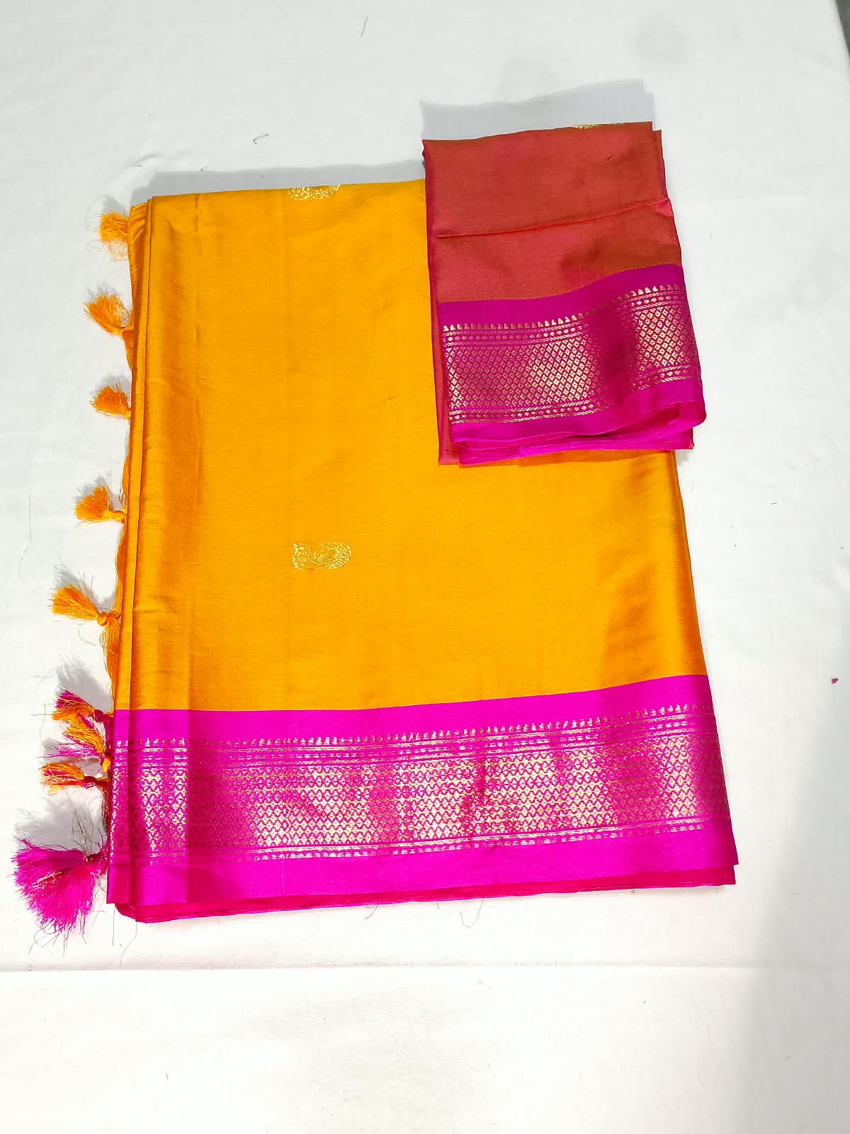 N1249: Ready To Ship Beautiful Paithani Saree With Unstitched Blouse