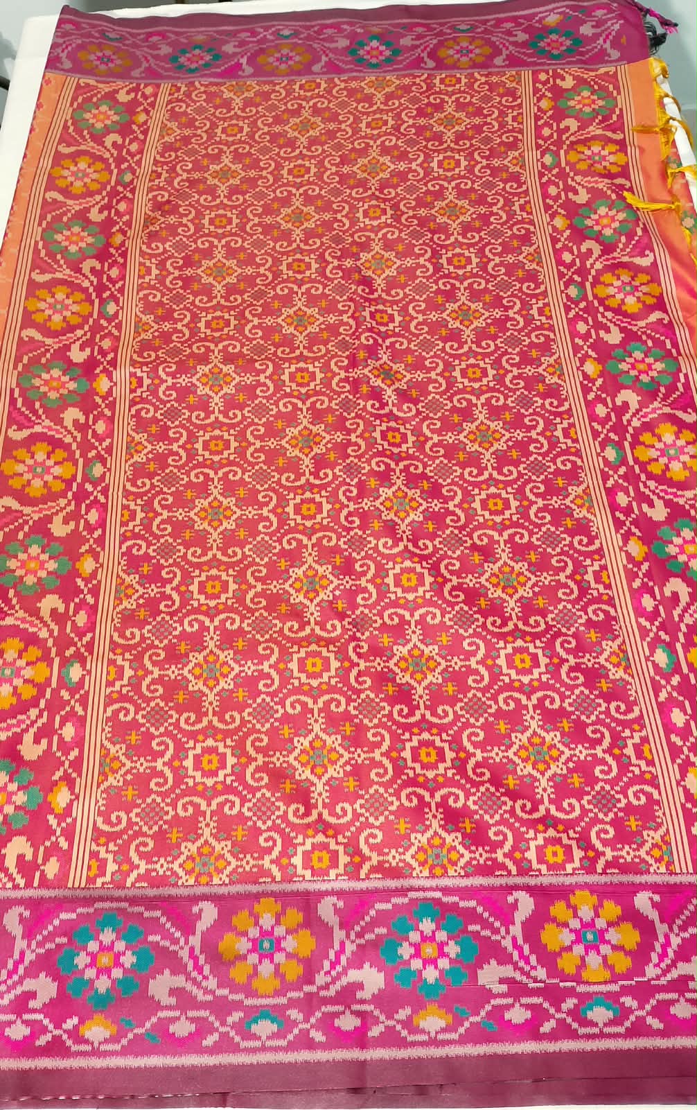 N1231 : Ready To Ship Beautiful Soft Silk Patola Saree With Stitched Blouse N1231 : Ready To Ship Beautiful Soft Silk Patola Saree With Stitched Blouse