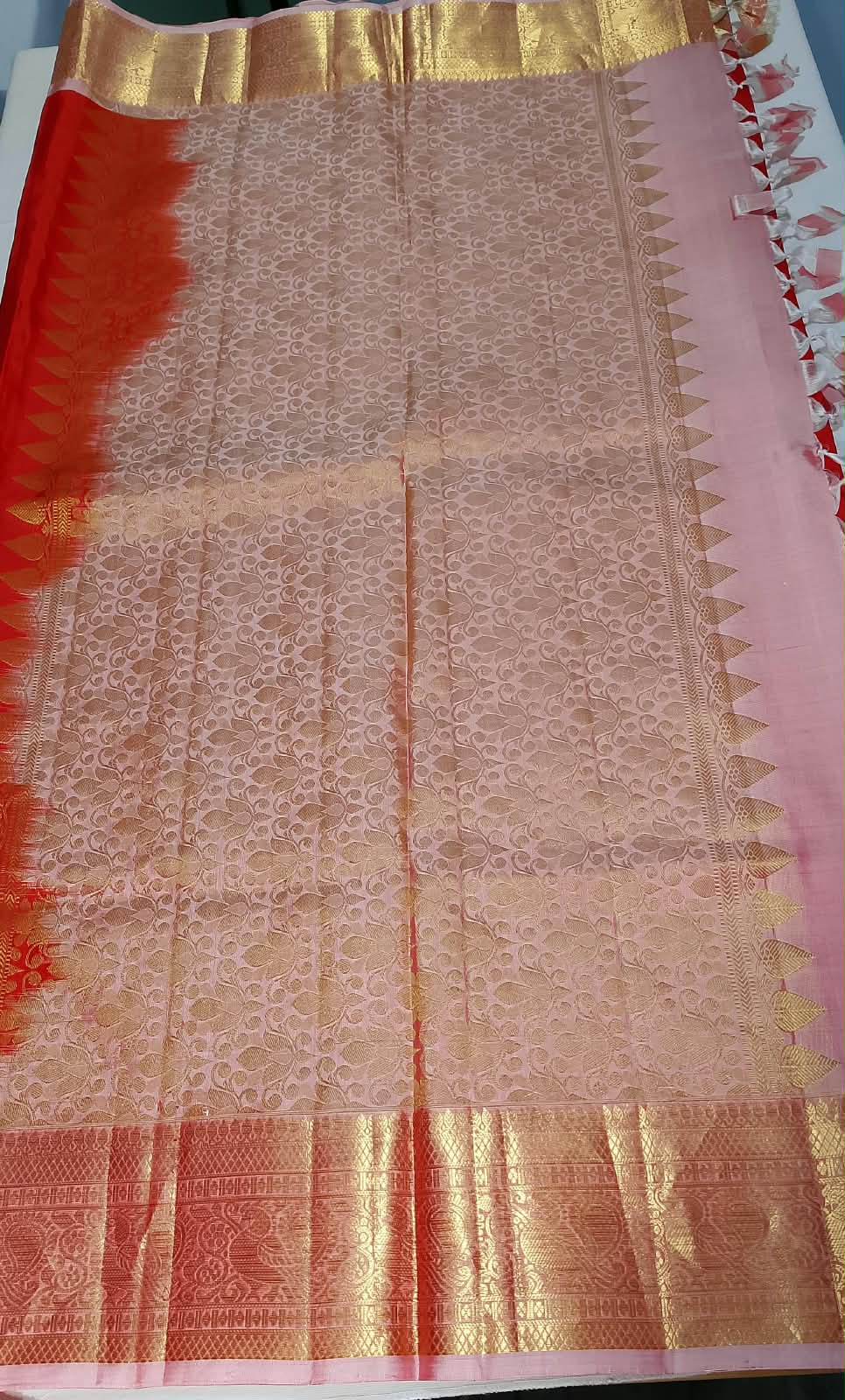 N1280: Ready To Ship Beautiful Pure Kanchipattu Saree With Stitched Maggam Work Blouse N1280: Ready To Ship Beautiful Pure Kanchipattu Saree With Stitched Maggam Work Blouse