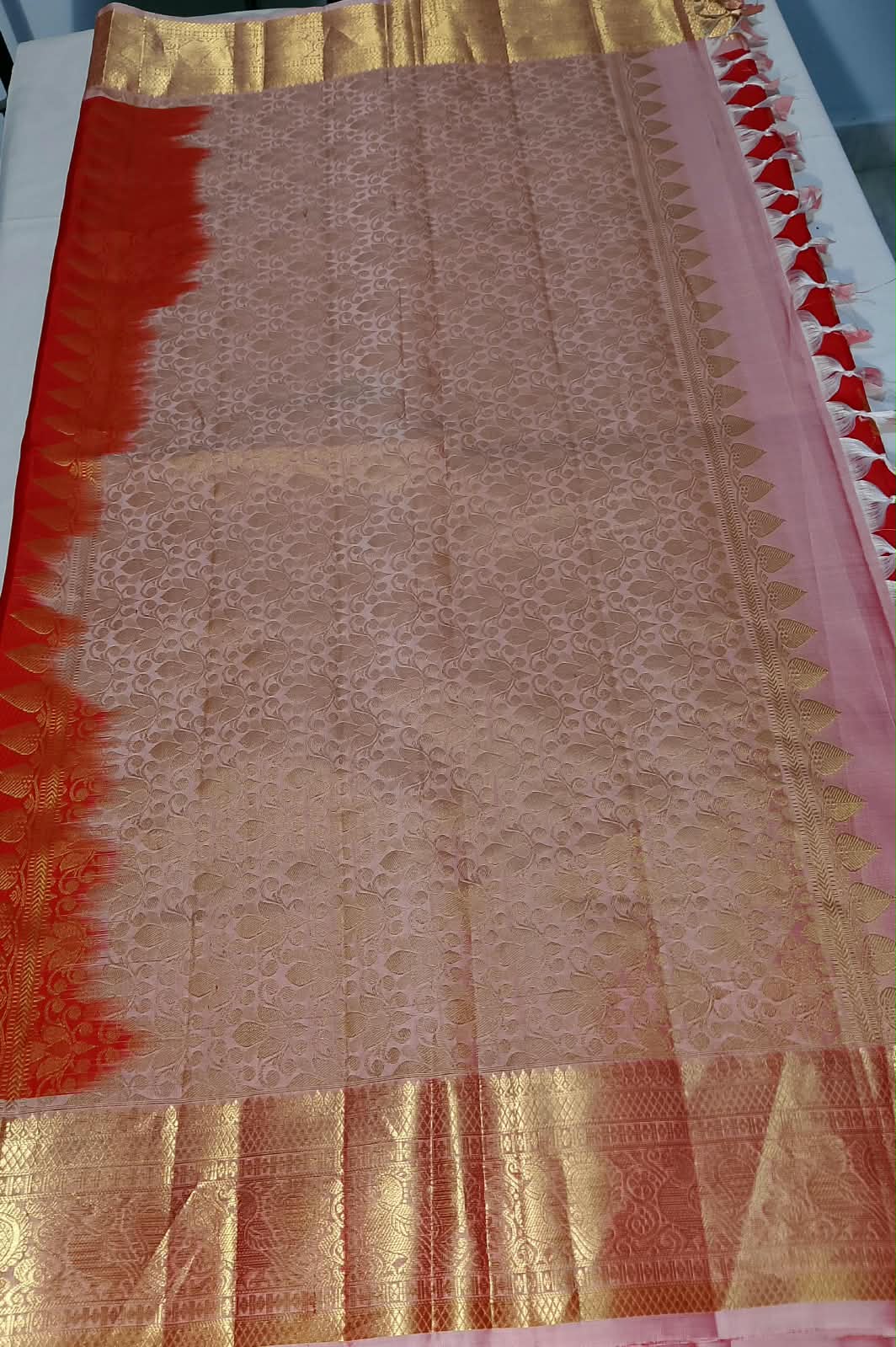 N1296: Ready To Ship Beautiful Pure Kanchipattu Saree With Stitched Maggam Work Blouse N1296: Ready To Ship Beautiful Pure Kanchipattu Saree With Stitched Maggam Work Blouse