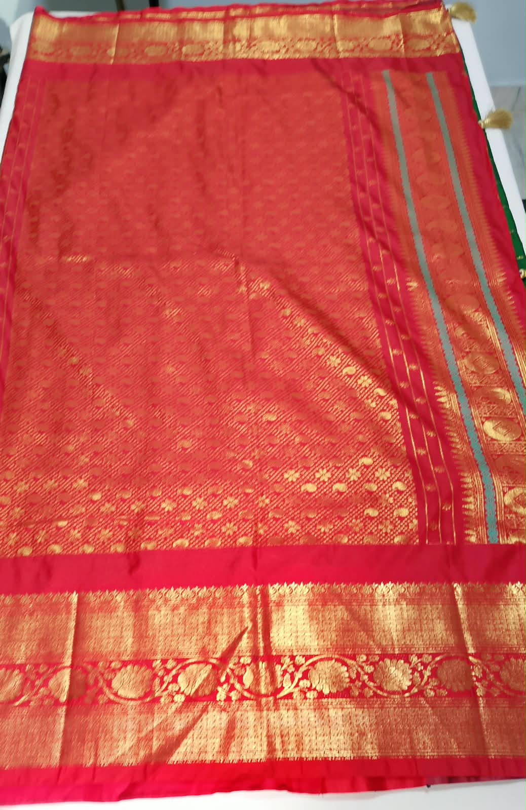N1339 : Ready To Ship Beautiful Vintage Gadwal Saree With Stitched Blouse N1339 : Ready To Ship Beautiful Vintage Gadwal Saree With Stitched Blouse