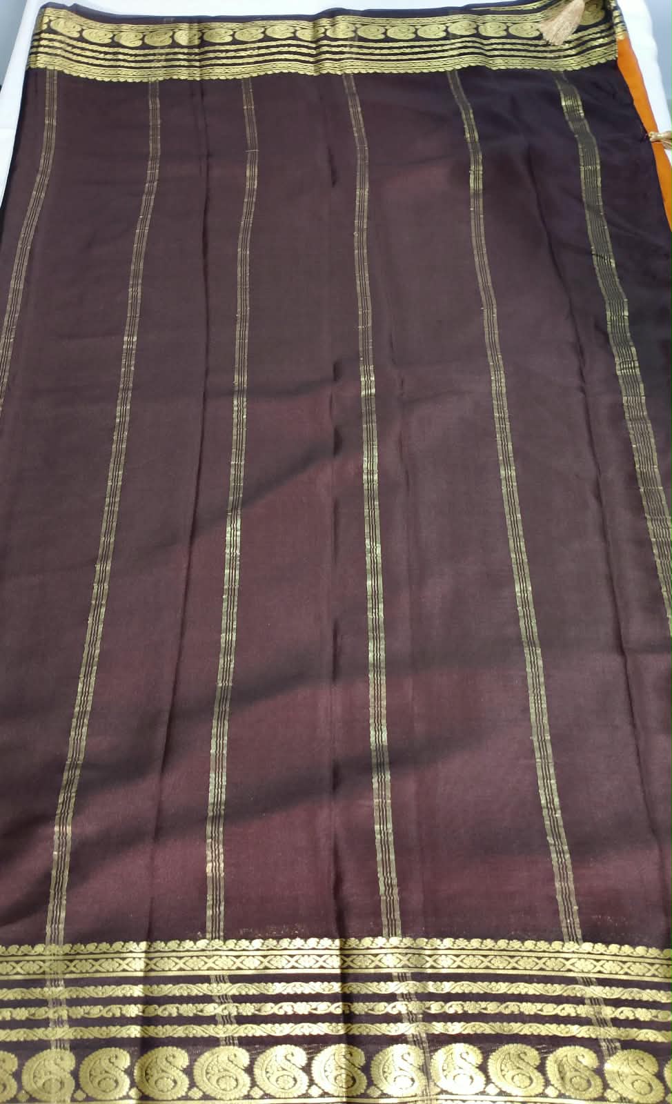 N1372 : Ready To Ship Beautiful Pure Mysore Silk Saree With Stitched Blouse N1372 : Ready To Ship Beautiful Pure Mysore Silk Saree With Stitched Blouse