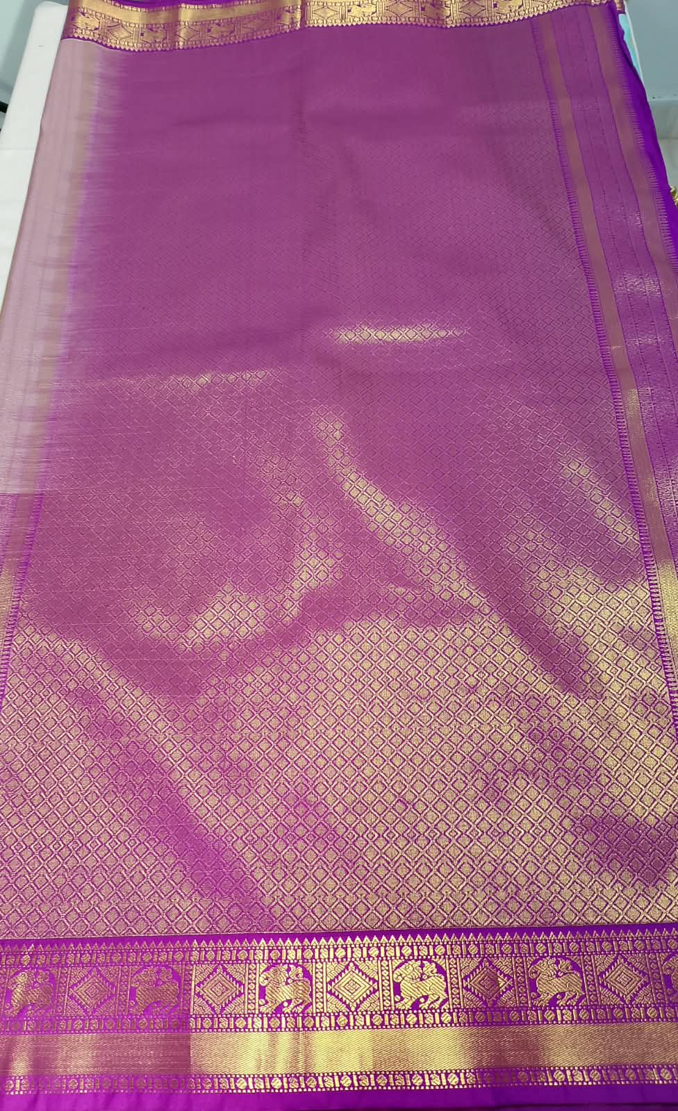 N1370 : Ready To Ship Beautiful Semi Kanchipattu Saree With Stitched Embroidery Work Blouse N1370 : Ready To Ship Beautiful Semi Kanchipattu Saree With Stitched Embroidery Work Blouse