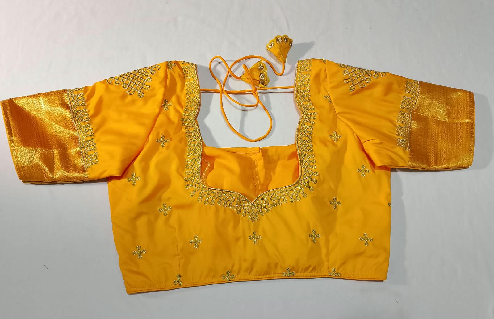 N1419 : Ready To Ship Beautiful Semi Kanchipattu Saree With Stitched Embroidery Work Blouse N1419 : Ready To Ship Beautiful Semi Kanchipattu Saree With Stitched Embroidery Work Blouse