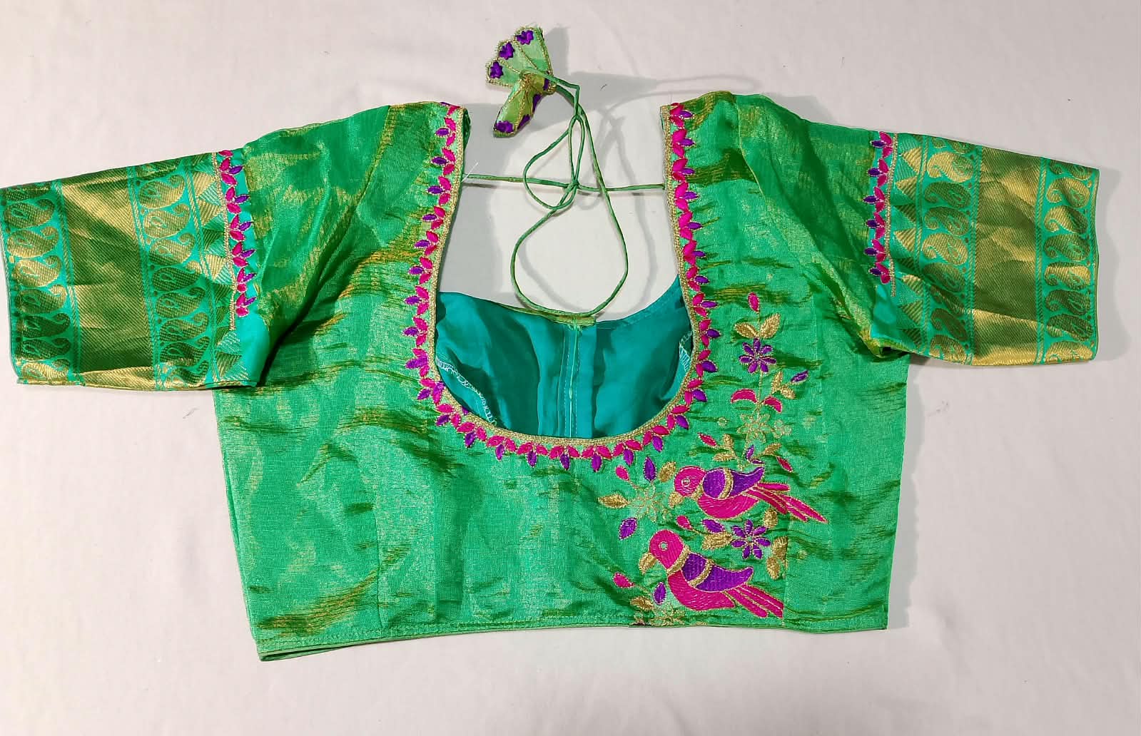N1422 : Ready To Ship Beautiful Uppada Tissue Silk Saree With Stitched Embroidery Work Blouse N1422 : Ready To Ship Beautiful Uppada Tissue Silk Saree With Stitched Embroidery Work Blouse