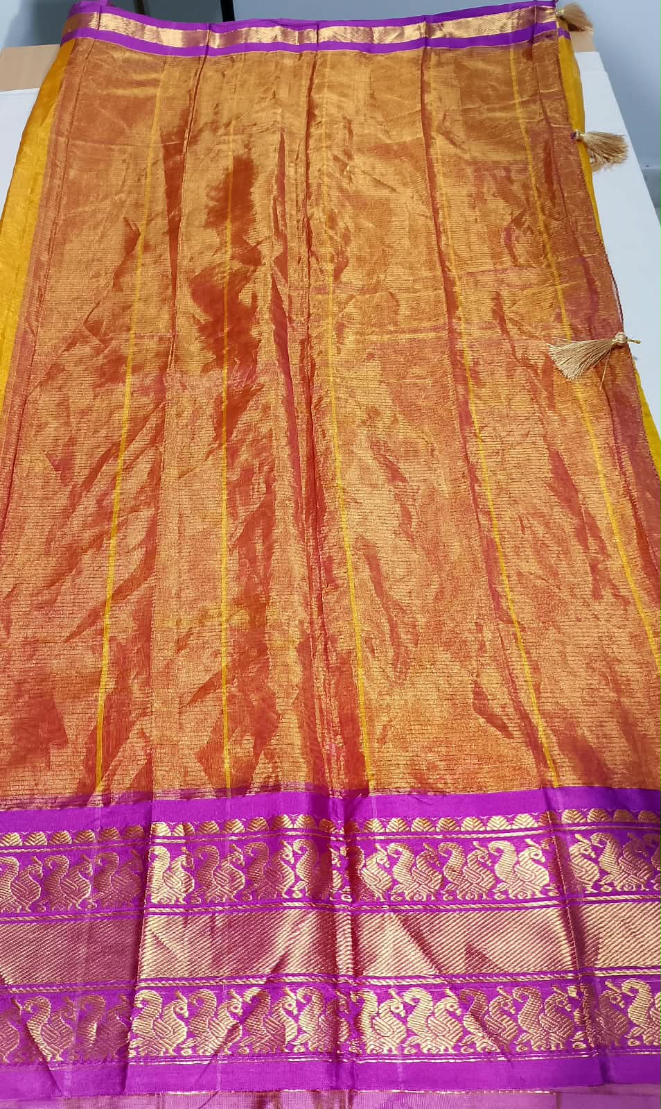 N1424 : Ready To Ship Beautiful Uppada Tissue Silk Saree With Stitched Embroidery Work Blouse N1424 : Ready To Ship Beautiful Uppada Tissue Silk Saree With Stitched Embroidery Work Blouse