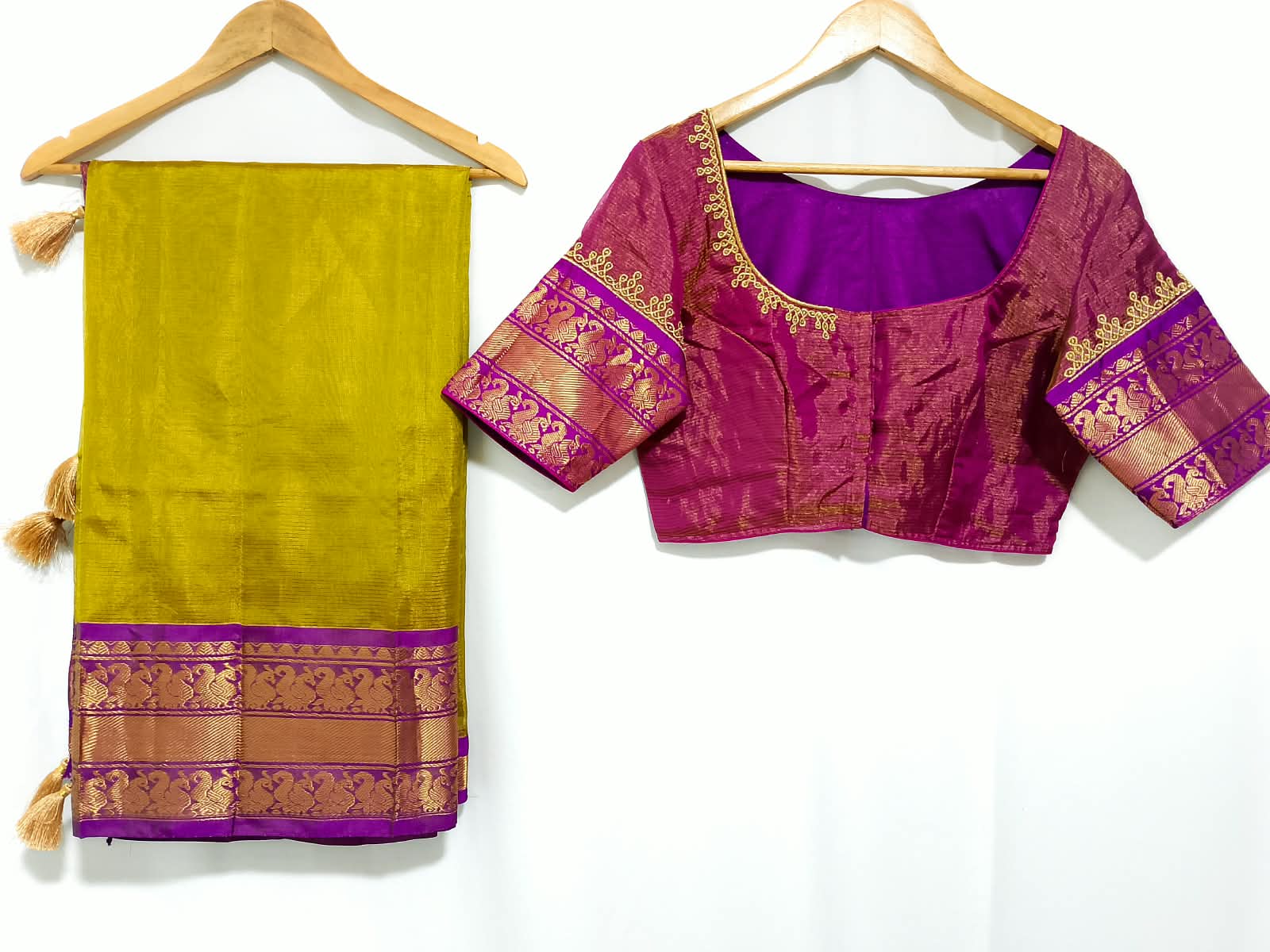 N1425 : Ready To Ship Beautiful Uppada Tissue Silk Saree With Stitched Embroidery Work Blouse N1425 : Ready To Ship Beautiful Uppada Tissue Silk Saree With Stitched Embroidery Work Blouse