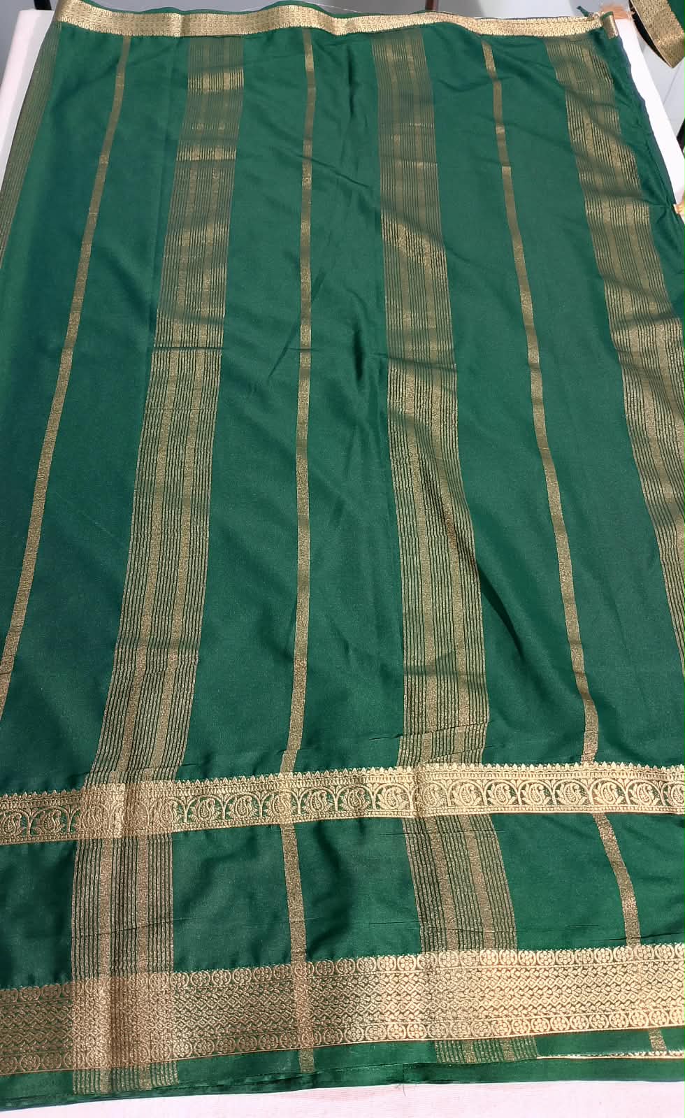 N1471 : Ready To Ship Beautiful Mysore Crepe Silk Saree With Stitched Blouse N1471 : Ready To Ship Beautiful Mysore Crepe Silk Saree With Stitched Blouse