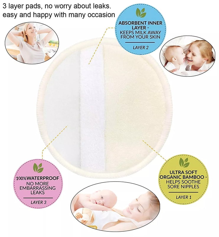 Organic Reusable Breast Pads (Circular, Single)