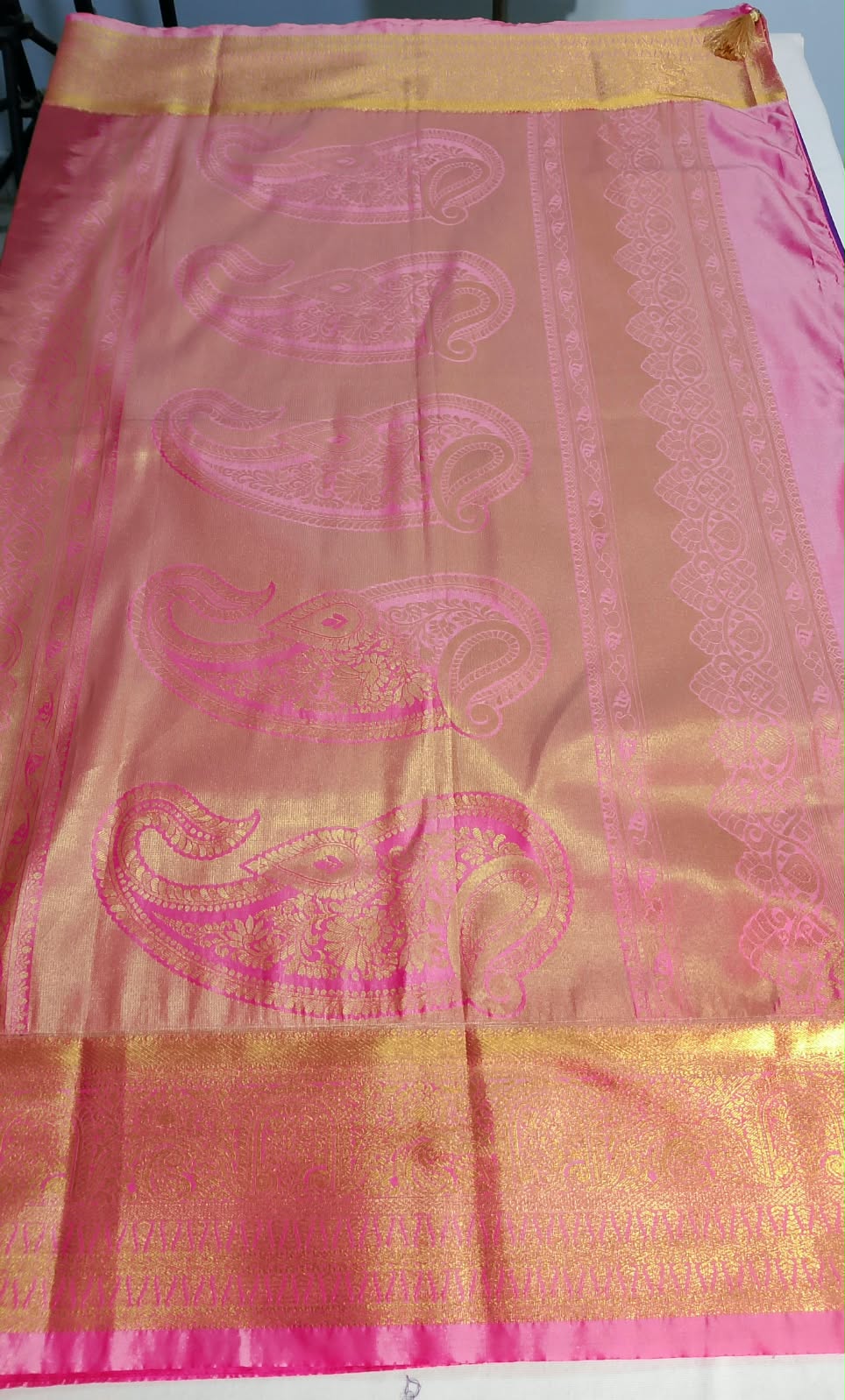 N1495 : Ready To Ship Beautiful Semi Kanchipattu Saree With Stitched Embroidery Work Blouse N1495 : Ready To Ship Beautiful Semi Kanchipattu Saree With Stitched Embroidery Work Blouse