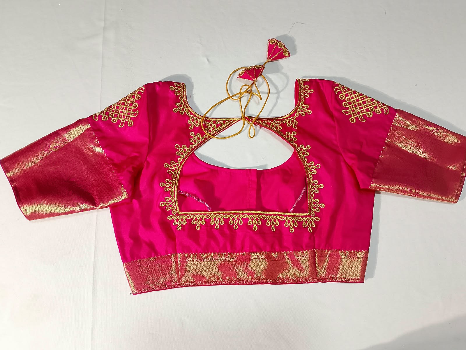 N1496 : Ready To Ship Beautiful Semi Kanchipattu Saree With Stitched Embroidery Work Blouse N1496 : Ready To Ship Beautiful Semi Kanchipattu Saree With Stitched Embroidery Work Blouse