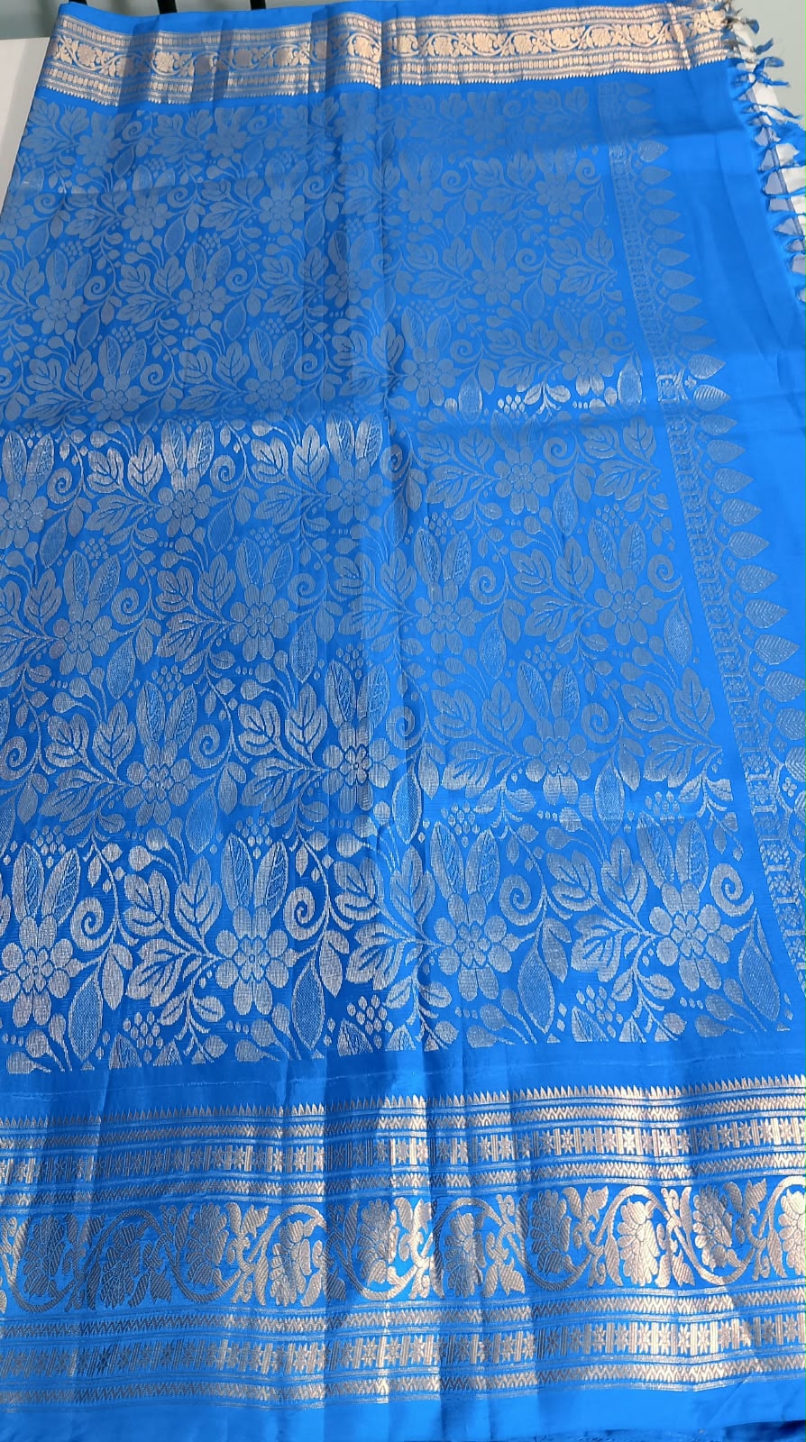 N1533 : Ready To Ship Beautiful Pure Kanchipattu Saree With Stitched Maggam Work Blouse