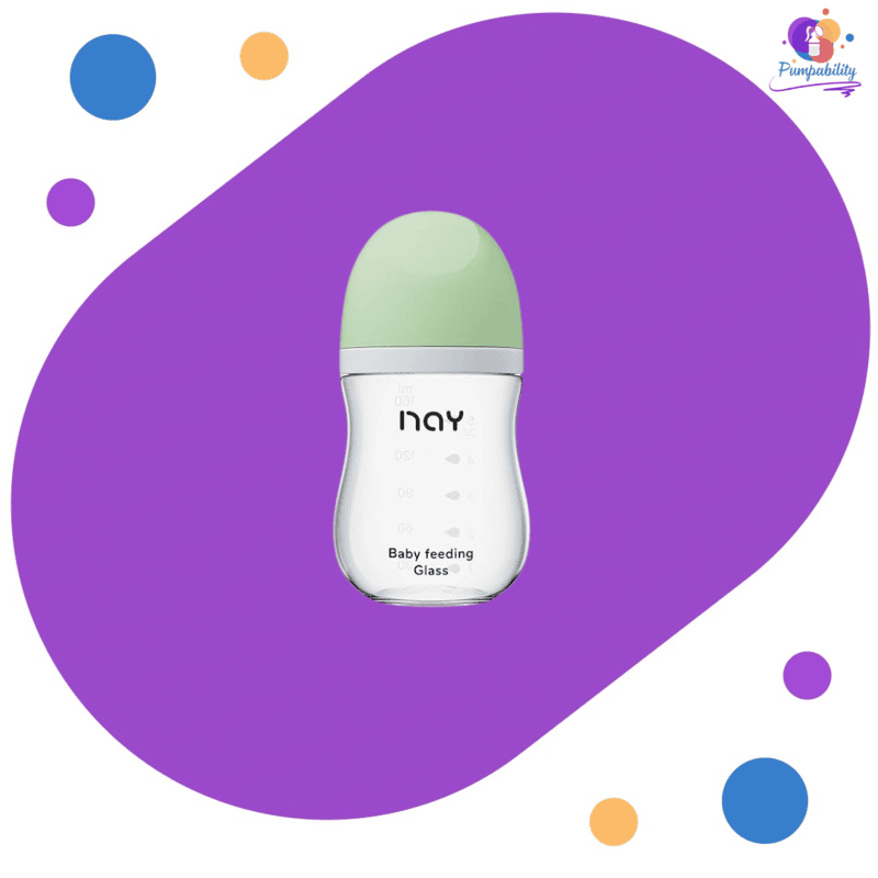 Yanyoyo Wideneck Glass Baby Bottle 5.4oz (w/ Slow Flow Nipple)