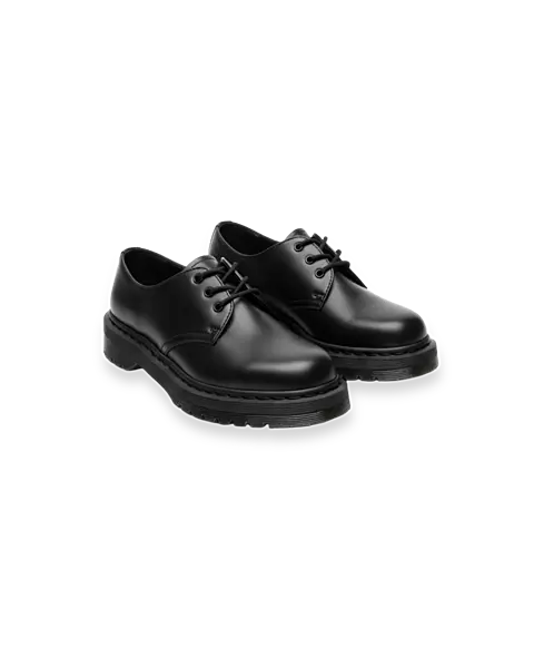Black Leather Derby Shoes | Chunky Sole Lace-Up Oxford Shoes