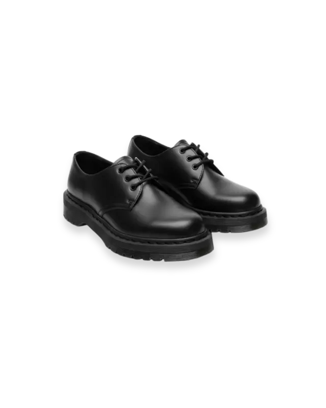 Black Leather Derby Shoes | Chunky Sole Lace-Up Oxford Shoes