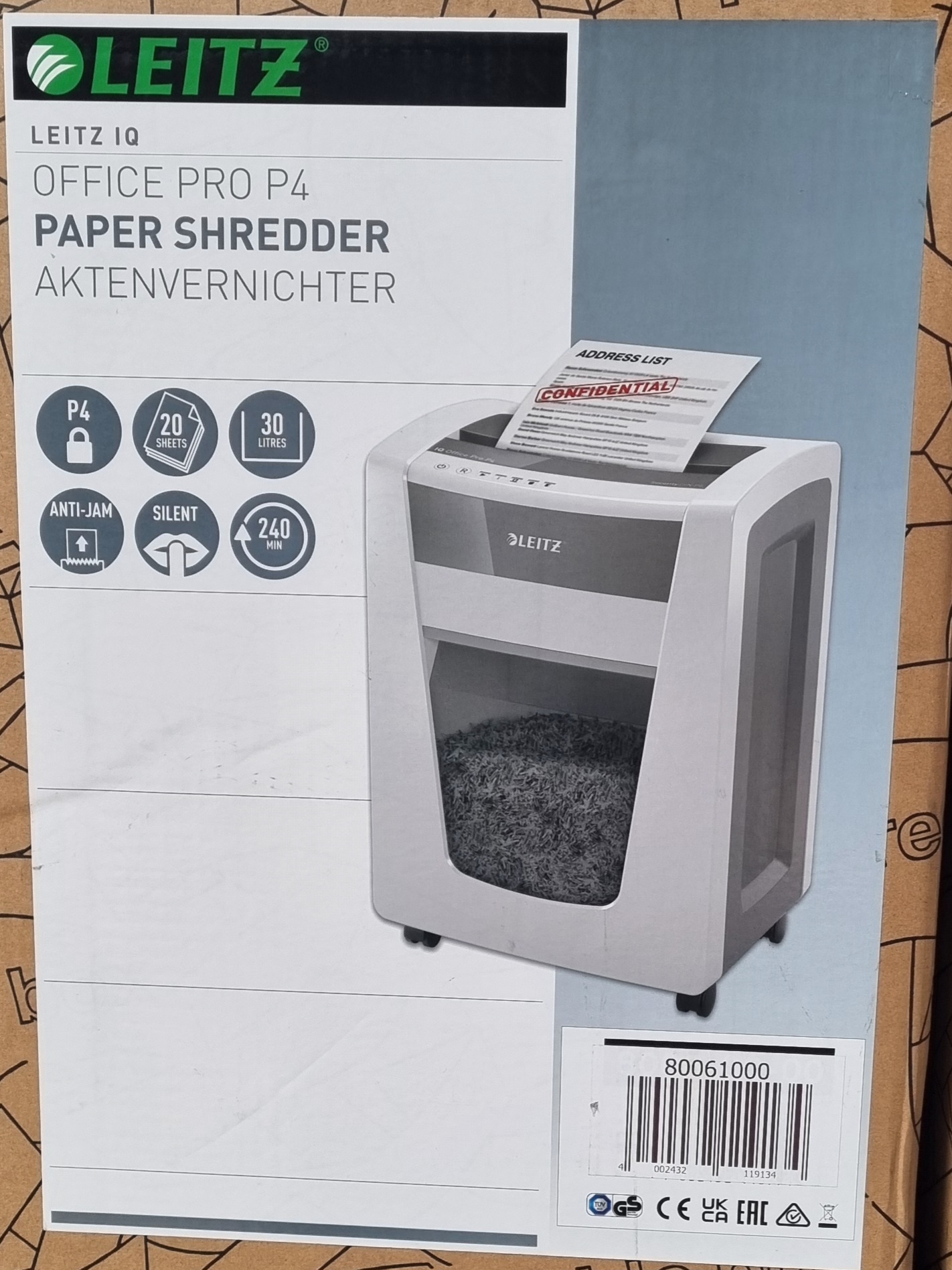 LEITZ IQ OPTIMAX SHREDDER MICRO CUT (10 SHTS/ 35 LT/ P5)