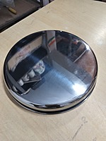 Stainless Steel Khumcha plate/thali with curved edge and semi mirror polish 28 cm