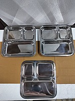 Shine 3 in 1 Pav Bhaji Compartment Plate Set of 3