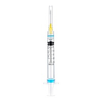 Sol-Care® 5 mL Luer Lock Safety Syringe with Exchangeable Needle, Retractable (100/Box)
