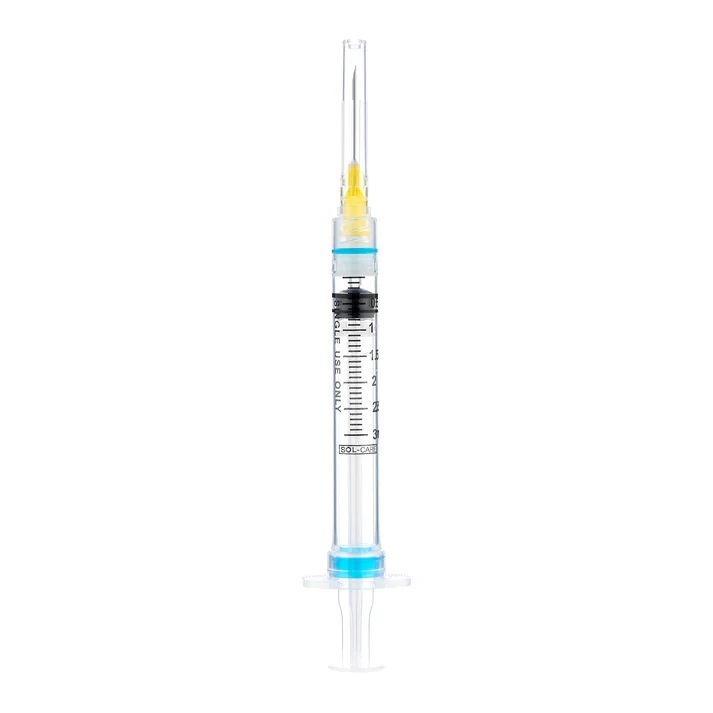 Sol-Care Retractable Safety Syringe Luer Lock Without Needle (BX/100EA)