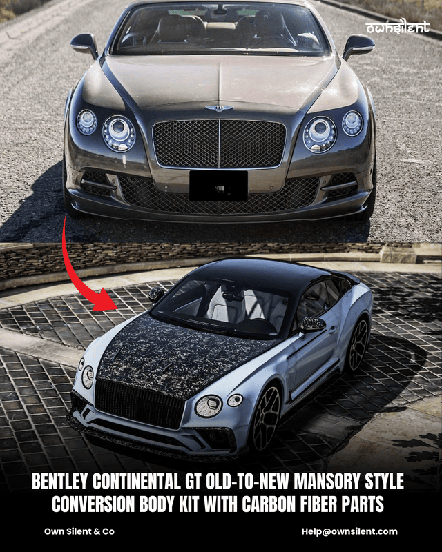Bentley Continental GT Old-to-New Mansory Style Conversion Body Kit with Carbon Fiber Parts