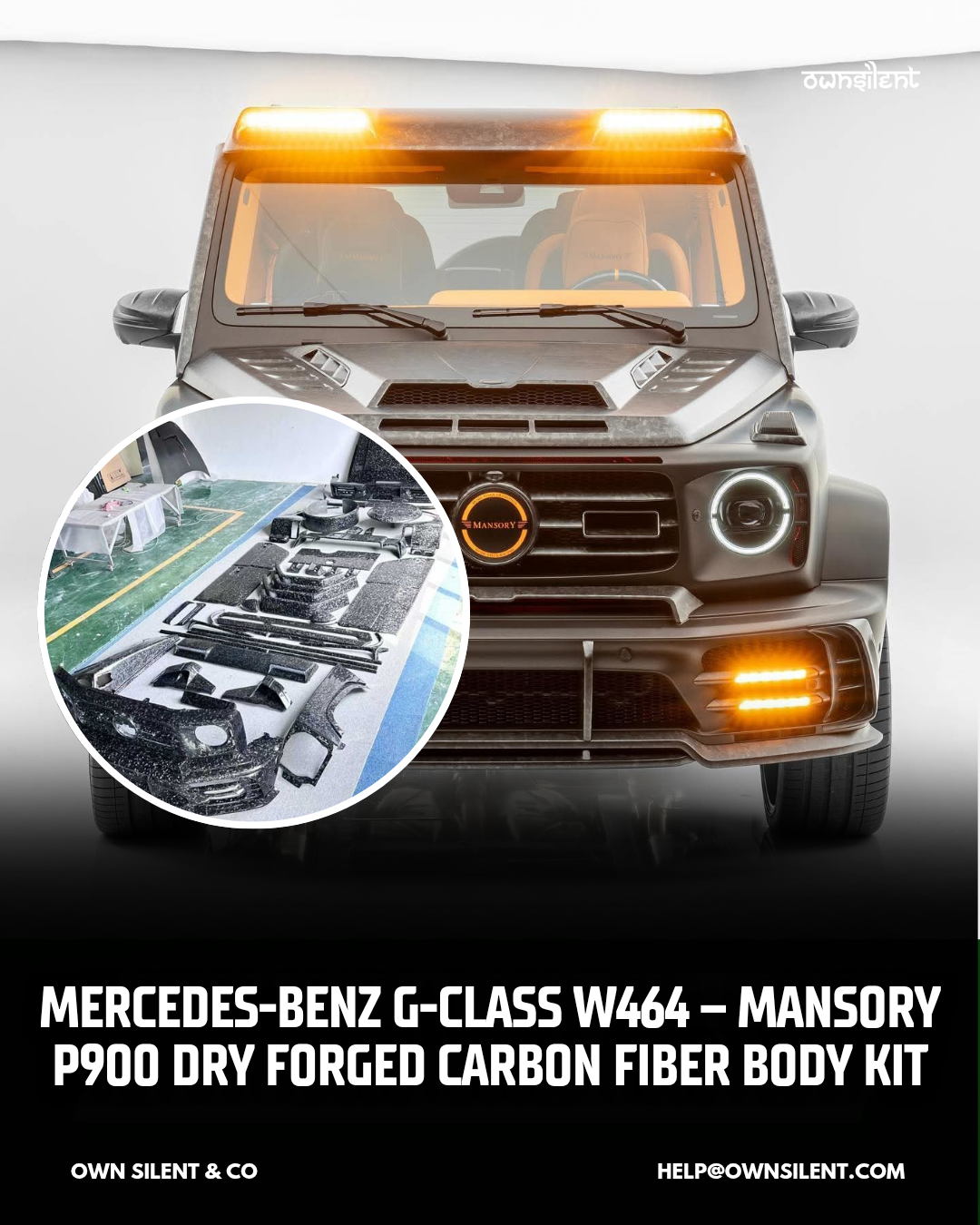 Mercedes-Benz G-Class W464 – Mansory P900 Dry Forged Carbon Fiber Body Kit