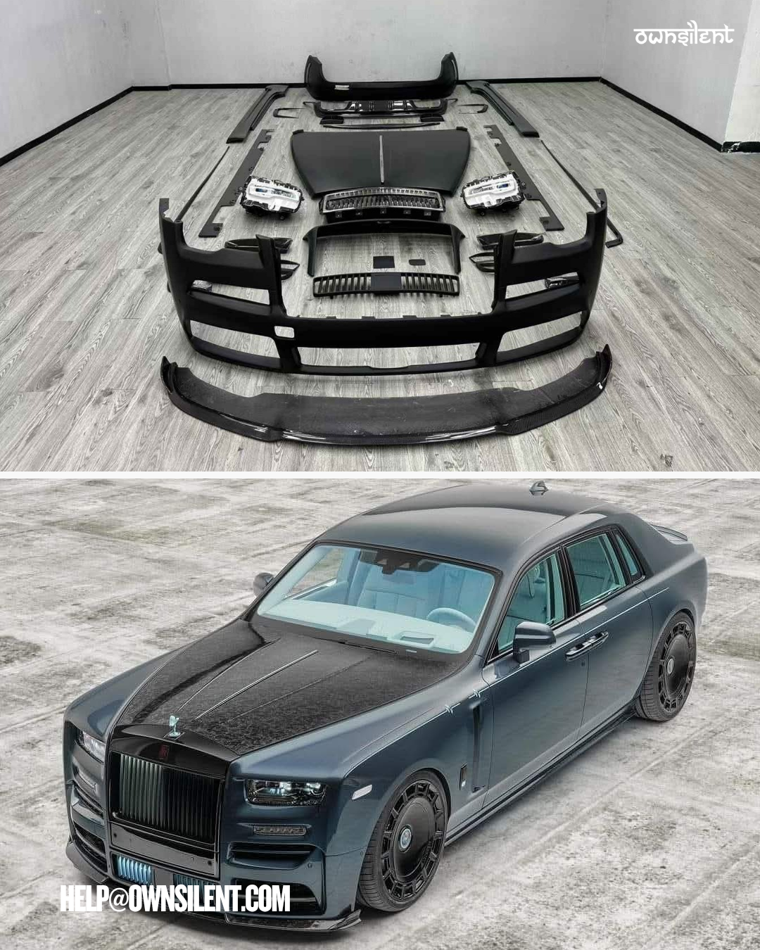 Mansory Design Conversion Body Kit for Rolls-Royce Phantom 2004–2012 to 8th Gen Look