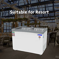 Suitable for Resort: Blue Star glass top Deep Freezer 350 Litre Price Suitable for Resort: Blue Star glass top Deep Freezer 350 Litre Price